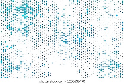 Light BLUE vector texture with disks. Glitter abstract illustration with blurred drops of rain. Template for your brand book.
