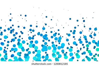 Light BLUE vector texture with disks. Illustration with set of shining colorful abstract circles. Pattern for ads, booklets.