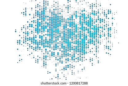 Light BLUE vector texture with disks. Blurred decorative design in abstract style with bubbles. Pattern for beautiful websites.