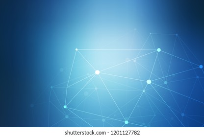 Light BLUE vector texture with disks, lines. Decorative design in abstract style with triangle structure. Pattern can be used for beautiful websites.