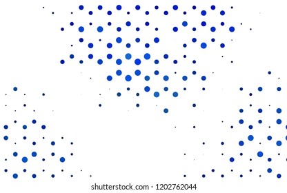 Light BLUE vector texture with disks. Blurred decorative design in abstract style with bubbles. Pattern for ads, booklets.