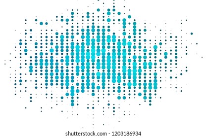Light BLUE vector texture with disks. Blurred decorative design in abstract style with bubbles. Pattern for beautiful websites.