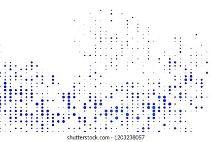 Light BLUE vector texture with disks. Glitter abstract illustration with blurred drops of rain. Pattern of water, rain drops.
