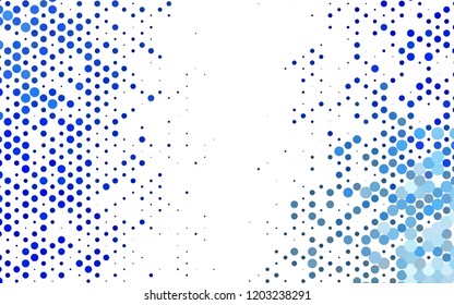 Light BLUE vector texture with disks. Abstract illustration with colored bubbles in nature style. Pattern of water, rain drops.