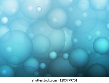 Light BLUE vector texture with disks. Illustration with set of shining colorful abstract circles. Completely new template for your brand book.