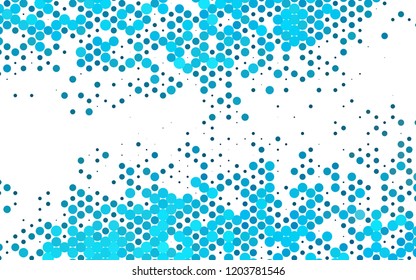 Light BLUE vector texture with disks. Glitter abstract illustration with blurred drops of rain. Design for business adverts.