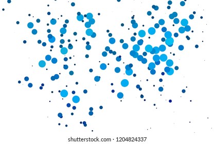 Light BLUE vector texture with disks. Glitter abstract illustration with blurred drops of rain. Design for business adverts.