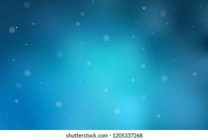 Light BLUE vector texture with disks. Beautiful colored illustration with blurred circles in nature style. Pattern can be used for ads, leaflets.
