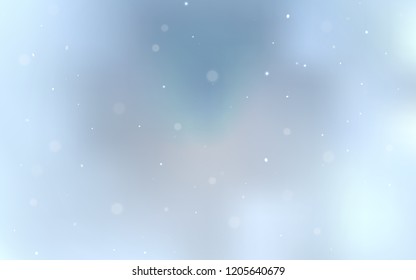 Light BLUE vector texture with disks. Beautiful colored illustration with blurred circles in nature style. Pattern can be used for ads, leaflets.