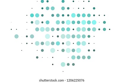 Light BLUE vector texture with disks. Abstract illustration with colored bubbles in nature style. Pattern of water, rain drops.