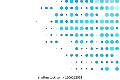 Light BLUE vector texture with disks. Beautiful colored illustration with blurred circles in nature style. Pattern for ads, booklets.