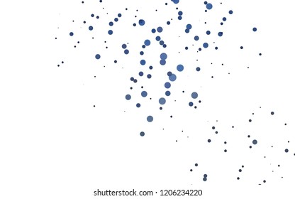Light BLUE vector texture with disks. Modern abstract illustration with colorful water drops. Template for your brand book.