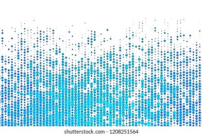 Light BLUE vector texture with disks. Beautiful colored illustration with blurred circles in nature style. Pattern for ads, leaflets.