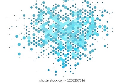 Light BLUE vector texture with disks. Blurred bubbles on abstract backdrop with colorful gradient. Template for your brand book.