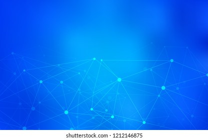 Light BLUE vector texture with disks, lines. Colorful illustration with circles and lines in futuristic style. Pattern can be used for beautiful websites.