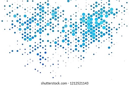 Light BLUE vector texture with disks. Blurred bubbles on abstract backdrop with colorful gradient. Template for your brand book.