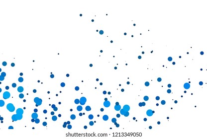 Light BLUE vector texture with disks. Glitter abstract illustration with blurred drops of rain. Pattern for ads, booklets.