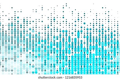 Light BLUE vector texture with disks. Blurred decorative design in abstract style with bubbles. Template for your brand book.