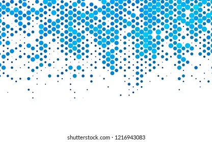 Light BLUE vector texture with disks. Illustration with set of shining colorful abstract circles. Pattern for ads, leaflets.