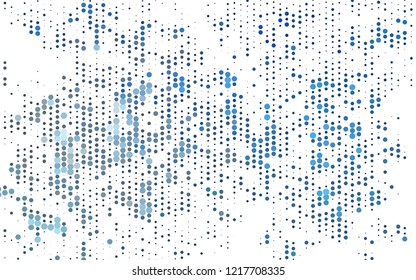 Light BLUE vector texture with disks. Glitter abstract illustration with blurred drops of rain. Pattern for beautiful websites.
