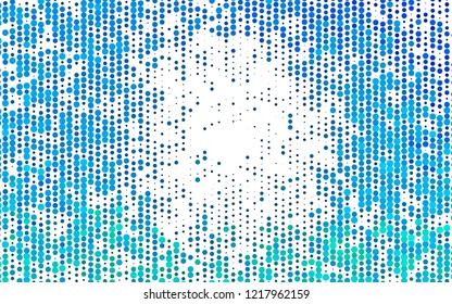 Light BLUE vector texture with disks. Beautiful colored illustration with blurred circles in nature style. Design for business adverts.