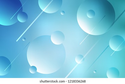 Light BLUE vector texture with disks. Beautiful colored illustration with blurred circles in nature style. Pattern can be used as texture of wallpapers.
