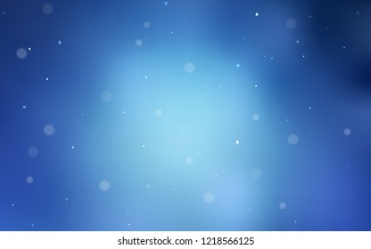 Light BLUE vector texture with disks. Glitter abstract illustration with blurred drops of rain. Beautiful design for your business advert.