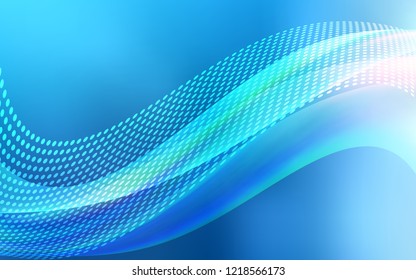 Light BLUE vector texture with disks, lines. Modern abstract colorful illustration with spheres and lines. Pattern for textures of wallpapers.