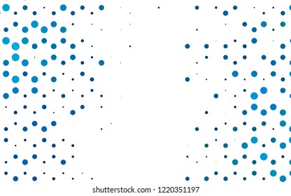 Light BLUE vector texture with disks. Abstract illustration with colored bubbles in nature style. Pattern for ads, booklets.
