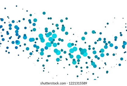 Light BLUE vector texture with disks. Modern abstract illustration with colorful water drops. Pattern for ads, booklets.