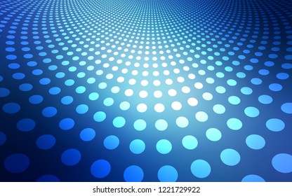 Light BLUE vector texture with disks. Modern abstract illustration with colorful water drops. New design for ad, poster, banner of your website.