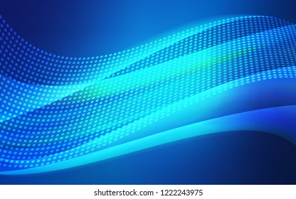Light BLUE vector texture with disks, lines. Abstract illustration with colorful discs and triangles. Design for textile, fabric, wallpapers.