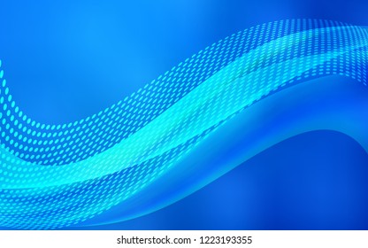 Light BLUE vector texture with disks, lines. Modern abstract colorful illustration with spheres and lines. Pattern for ads, leaflets.