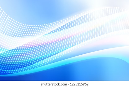 Light BLUE vector texture with disks, lines. Design with connection of dots and lines on colorful background. Template for business cards, websites.