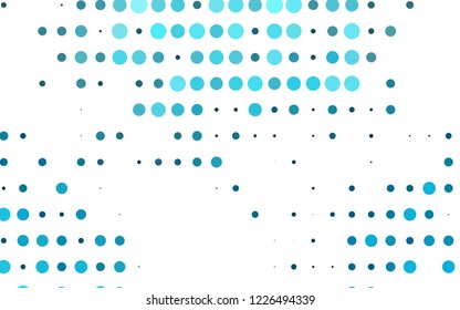 Light BLUE vector texture with disks. Blurred bubbles on abstract background with colorful gradient. Template for your brand book.