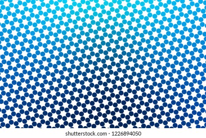 Light BLUE vector texture with disks. Beautiful colored illustration with blurred circles in nature style. Template for your brand book.