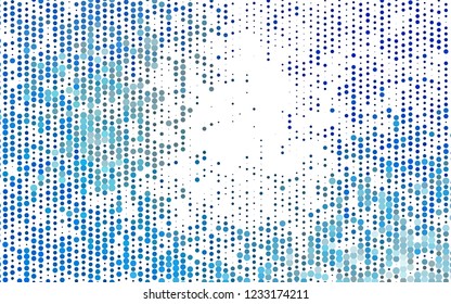 Light BLUE vector texture with disks. Beautiful colored illustration with blurred circles in nature style. Design for posters, banners.