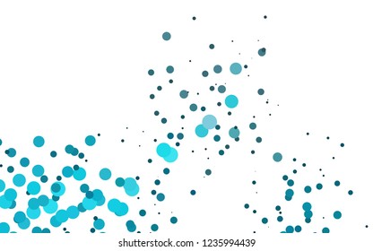 Light BLUE vector texture with disks. Colorful illustration with blurred circles in nature style. Pattern for ads, leaflets.