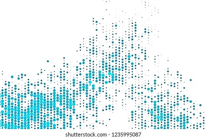 Light BLUE vector texture with disks. Blurred decorative design in abstract style with bubbles. Pattern for ads, leaflets.