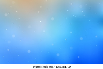 Light BLUE vector texture with disks. Beautiful colored illustration with blurred circles in nature style. Pattern can be used for ads, leaflets.