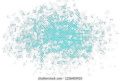 Light BLUE vector texture with disks. Blurred decorative design in abstract style with bubbles. Pattern of water, rain drops.