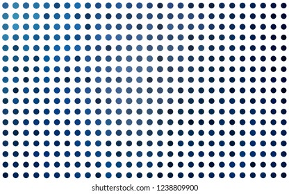 Light BLUE vector texture with disks. Blurred bubbles on abstract background with colorful gradient. Template for your brand book.