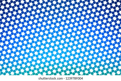 Light BLUE vector texture with disks. Modern abstract illustration with colorful water drops. Design for business adverts.