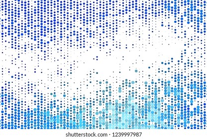 Light BLUE vector texture with disks. Blurred bubbles on abstract background with colorful gradient. Pattern for beautiful websites.