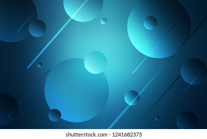 Light BLUE vector texture with disks. Abstract illustration with colored bubbles in nature style. Pattern can be used for futuristic ad, booklets.
