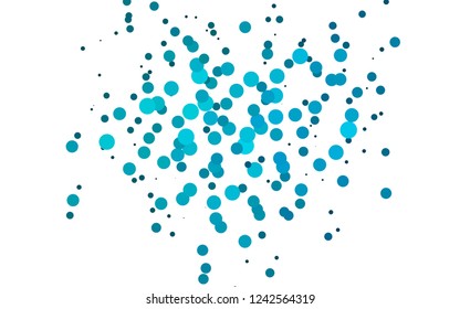 Light BLUE vector texture with disks. Illustration with set of shining colorful abstract circles. Pattern for beautiful websites.