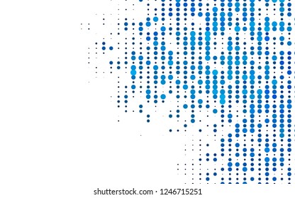 Light BLUE vector texture with disks. Beautiful colored illustration with blurred circles in nature style. Pattern of water, rain drops.