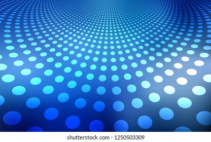 Light BLUE vector texture with disks. Illustration with set of shining colorful abstract circles. Pattern can be used for ads, leaflets.