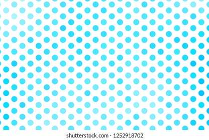 Light BLUE vector texture with disks. Illustration with set of shining colorful abstract circles. Pattern for beautiful websites.