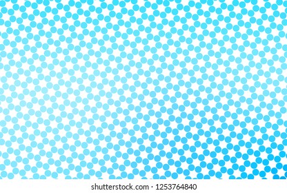Light BLUE vector texture with disks. Abstract illustration with colored bubbles in nature style. Pattern for beautiful websites.